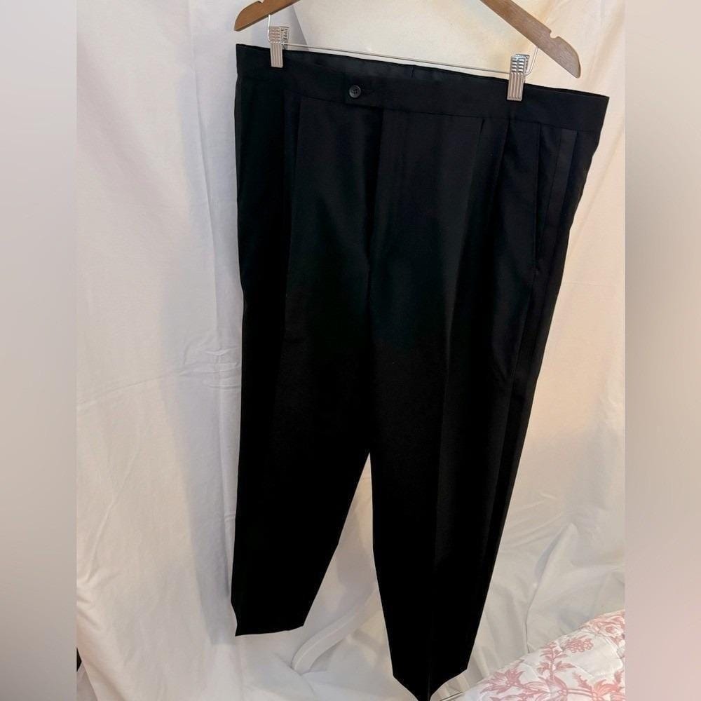 Three Piece Mens Tuxedo with Black Blazer and Trousers - Picture 7 of 17